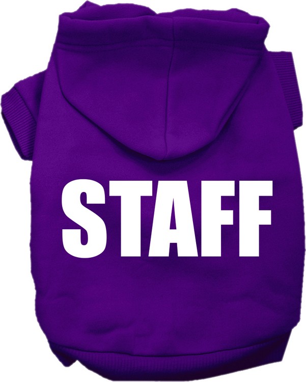 Staff Costume Screen Print Dog Hoodie Purple Size 5X